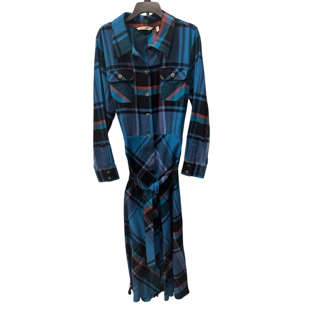 Soft Surroundings women's flannel plaid dress size PL